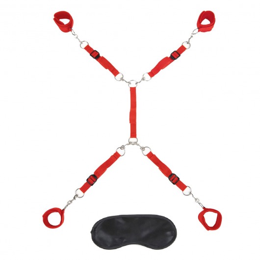 Красная фиксация на матрас Classic Bedspreader - Lux Fetish - купить с доставкой в Ногинске