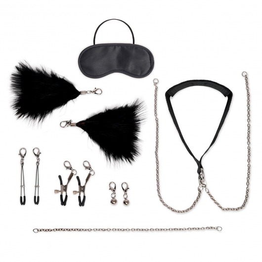 Большой эротический набор из 12 предметов Interchangeable Collar   Nipple Clips Set - Lux Fetish - купить с доставкой в Ногинске