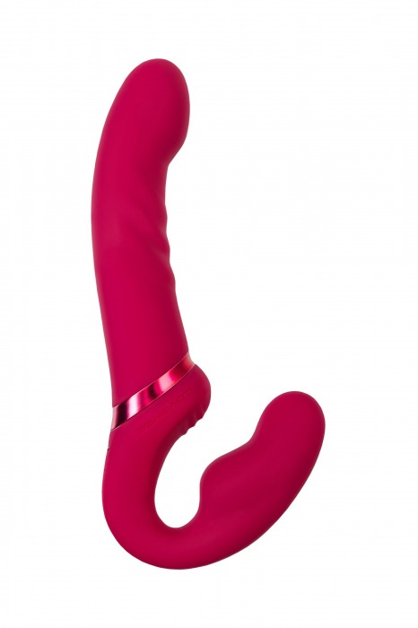 Малиновый безремневой страпон Lapis - 23 см. - Lovense - купить с доставкой в Ногинске