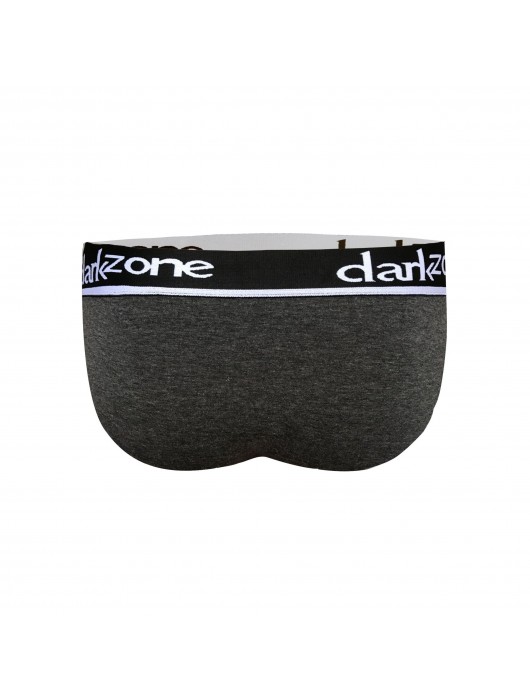 Темно-серые мужские трусы-брифы с вырезом - Darkzone купить с доставкой