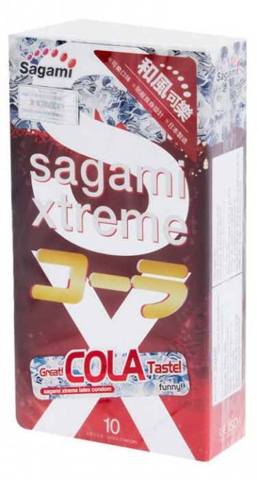Ароматизированные презервативы Sagami Xtreme COLA - 10 шт. - Sagami - купить с доставкой в Ногинске