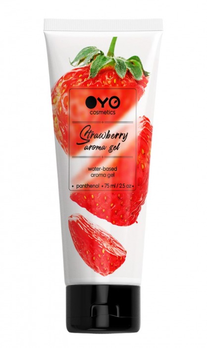 Лубрикант на водной основе OYO Aroma Gel Strawberry с ароматом клубники - 75 мл. - OYO - купить с доставкой в Ногинске