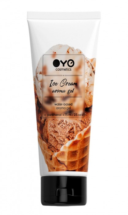 Лубрикант на водной основе OYO Aroma Gel Ice Cream с ароматом пломбира - 75 мл. - OYO - купить с доставкой в Ногинске