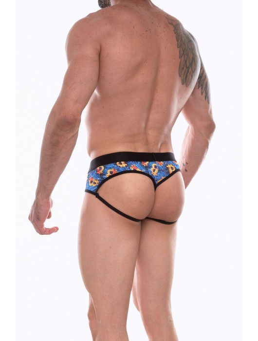 Синие мужские трусы-джоки с принтом - Don Moris купить с доставкой