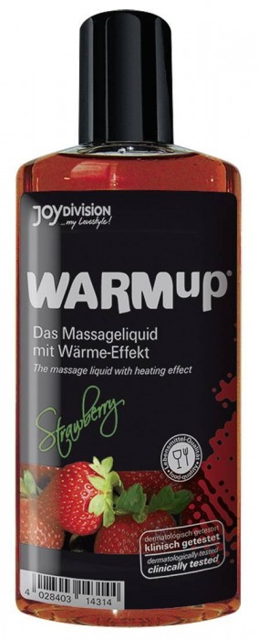 Разогревающее масло WARMup Strawberry - 150 мл. - Joy Division - купить с доставкой в Ногинске