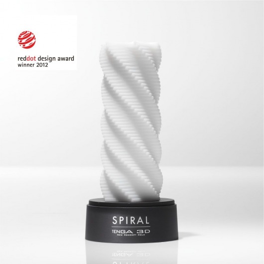 Белый 3D мастурбатор SPIRAL - Tenga - в Ногинске купить с доставкой