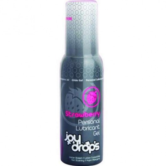 Смазка на водной основе со вкусом клубники JoyDrops Strawberry - 100 мл. - JoyDrops - купить с доставкой в Ногинске