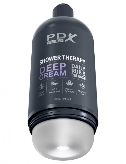 Мастурбатор в бутылке Shower Therapy Deep Cream - Pipedream - в Ногинске купить с доставкой