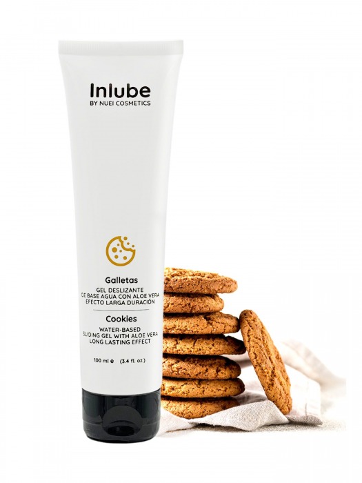 Лубрикант на водной основе Nuei Inlube с алоэ вера и ароматом печенья - 100 мл. - Nuei cosmetics - купить с доставкой в Ногинске