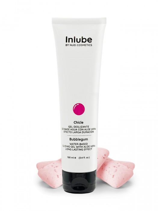 Лубрикант на водной основе Nuei Inlube с алоэ вера и ароматом бабл-гам - 100 мл. - Nuei cosmetics - купить с доставкой в Ногинске