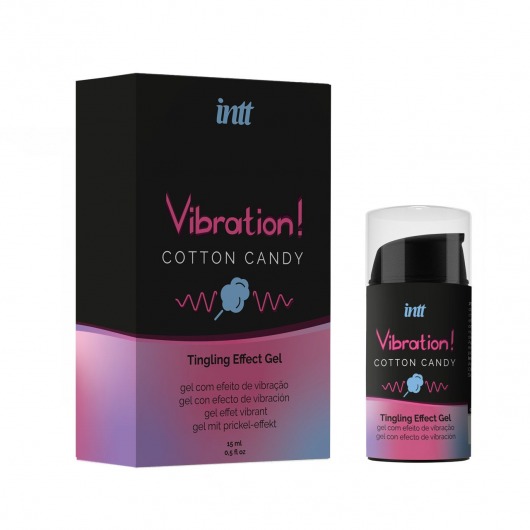 Жидкий вибратор Vibration Cotton Candy с ароматом сахарной ваты - 15 мл. - INTT - купить с доставкой в Ногинске