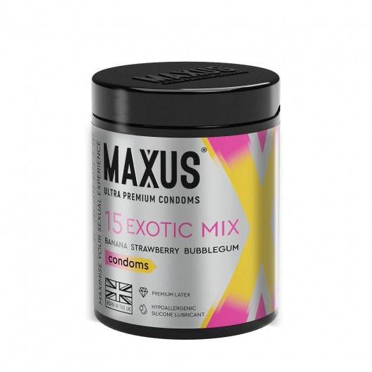 Цветные ароматизированные презервативы MAXUS Exotic Mix - 15 шт. - Maxus - купить с доставкой в Ногинске