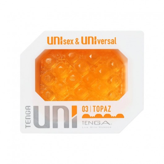 Оранжевый мастурбатор-стимулятор Tenga Uni Topaz - Tenga - в Ногинске купить с доставкой