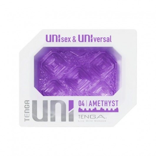 Фиолетовый мастурбатор-стимулятор Tenga Uni Amethyst - Tenga - в Ногинске купить с доставкой