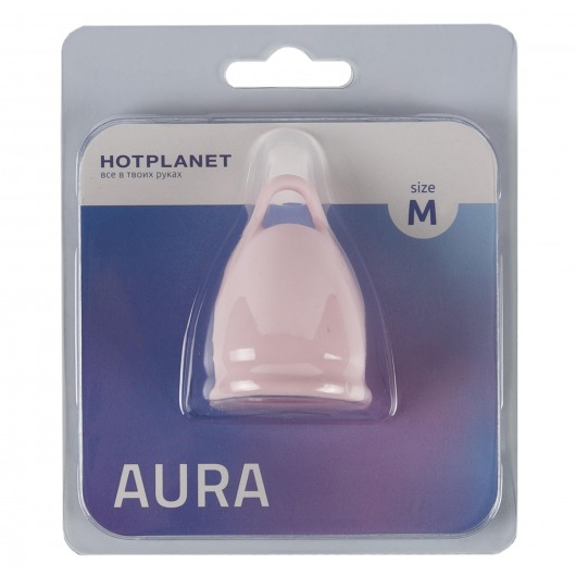 Розовая менструальная чаша Aura M - HOT planet - купить с доставкой в Ногинске