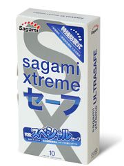 Презервативы Sagami Xtreme Ultrasafe с двойным количеством смазки - 10 шт. - Sagami - купить с доставкой в Ногинске