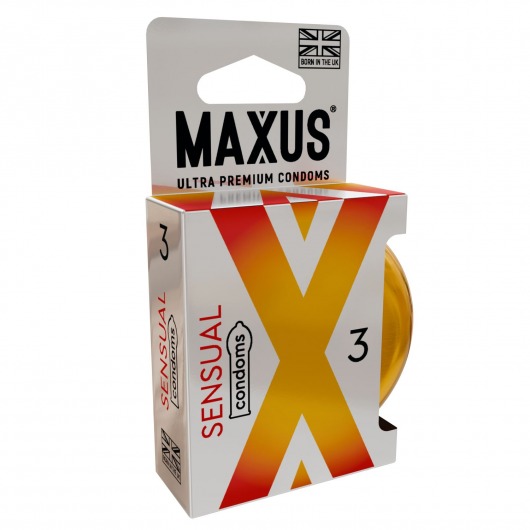 Презервативы анатомической формы Maxus Sensual - 3 шт. - Maxus - купить с доставкой в Ногинске