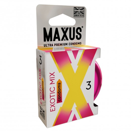 Ароматизированные презервативы Maxus Exotic Mix - 3 шт. - Maxus - купить с доставкой в Ногинске