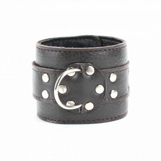 Кожаные наручники на металлической цепочке - БДСМ Арсенал - купить с доставкой в Ногинске