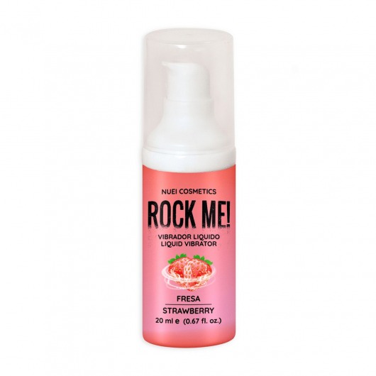 Жидкий вибратор Nuei Rock Me! с ароматом клубники - 20 мл. - Nuei cosmetics - купить с доставкой в Ногинске