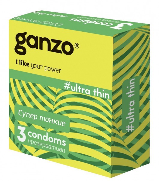 Ультратонкие презервативы Ganzo Ultra thin - 3 шт. - Ganzo - купить с доставкой в Ногинске