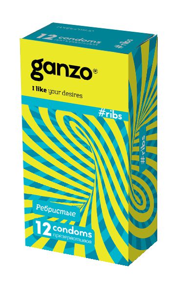 Презервативы с ребристой структурой Ganzo Ribs - 12 шт. - Ganzo - купить с доставкой в Ногинске