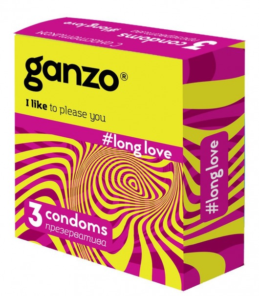 Презервативы с анестетиком для продления удовольствия Ganzo Long Love - 3 шт. - Ganzo - купить с доставкой в Ногинске