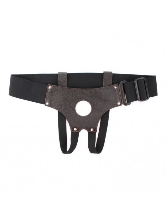 Трусики для страпона коричневого цвета - БДСМ Арсенал - купить с доставкой в Ногинске