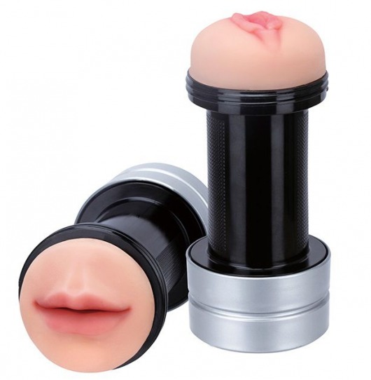 Двусторонний мастурбатор REALSTUFF 2 IN 1 HUMMER MOUTH   VAGINA - ротик и вагина - Dream Toys - в Ногинске купить с доставкой