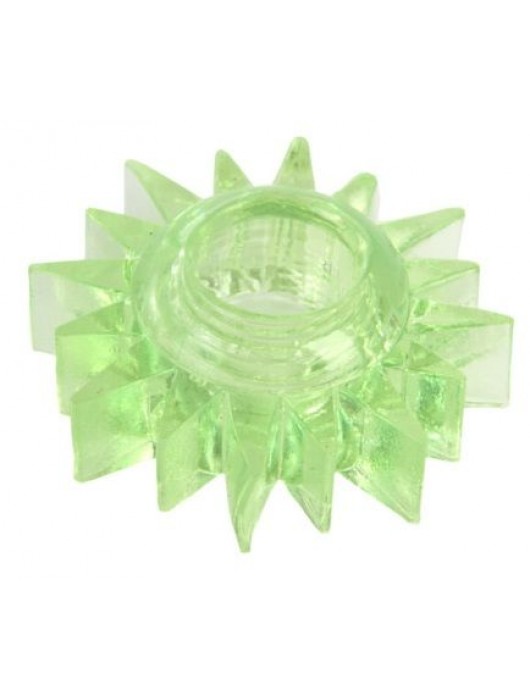 Зеленое эрекционное кольцо-солнце - Toyfa Basic - в Ногинске купить с доставкой