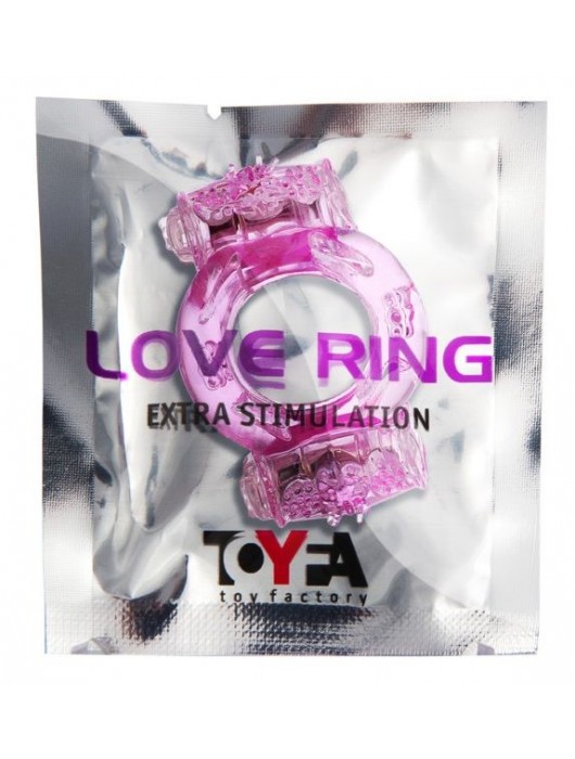 Розовое виброкольцо с двумя батарейками - Toyfa Basic - в Ногинске купить с доставкой