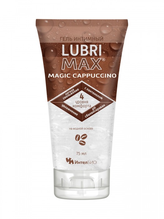 Интимный гель-смазка на водной основе Lubrimax Magic Cappuccino - 75 мл. - ИнтелБИО - купить с доставкой в Ногинске