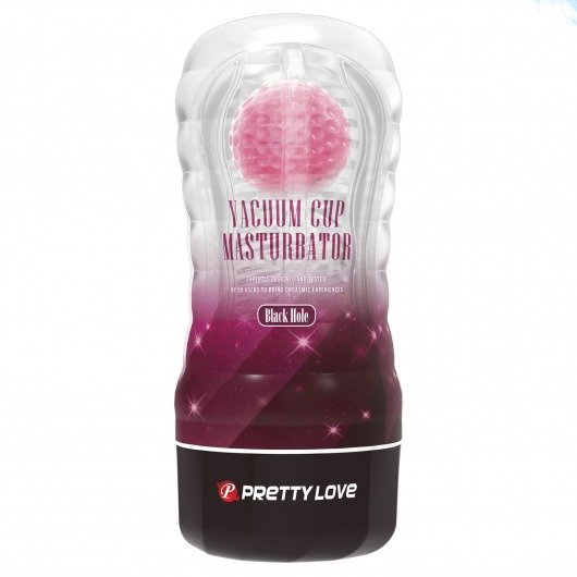 Прозрачный текстурированный мастурбатор Vacuum Cup Masturbator Black Hole - Baile - в Ногинске купить с доставкой