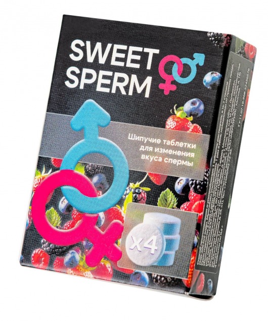 Шипучие таблетки для мужчин Sweet Sperm для изменения вкуса спермы (4 шт. по 0,5 гр.) - Капиталпродукт - купить с доставкой в Ногинске