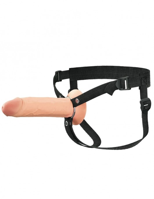 Полый страпон на ремнях 8’’ Hollow Silicone Strap-on - Pipedream - купить с доставкой в Ногинске