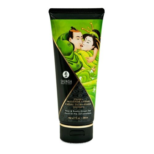 Массажный крем для тела с ароматом груши и зелёного чая Pear   Exotic Green Tea - 200 мл. - Shunga - купить с доставкой в Ногинске