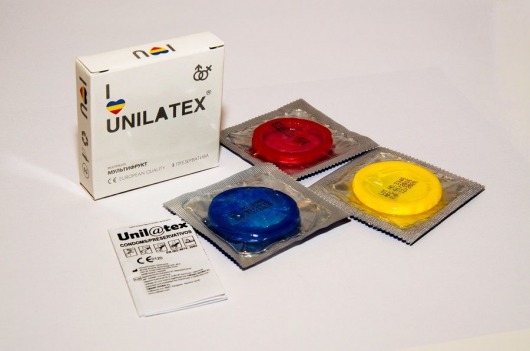 Разноцветные ароматизированные презервативы Unilatex Multifruits - 3 шт. - Unilatex - купить с доставкой в Ногинске