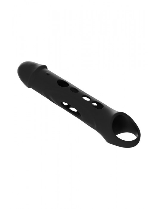 Черная насадка-удлинитель Vibrating Extender With Remote с вибрацией - Dream Toys - в Ногинске купить с доставкой