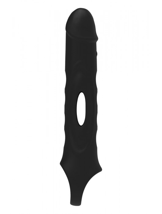 Черная насадка-удлинитель Vibrating Extender With Remote с вибрацией - Dream Toys - в Ногинске купить с доставкой