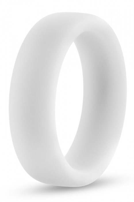 Белое люминесцентное эрекционное кольцо Silicone Glo Cock Ring - Blush Novelties - в Ногинске купить с доставкой