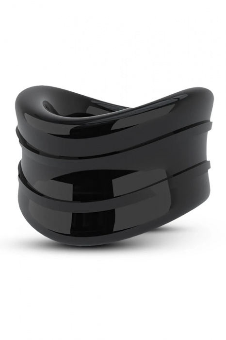 Черное эрекционное кольцо на мошонку Beef Ball Stretcher Snug - Blush Novelties - в Ногинске купить с доставкой