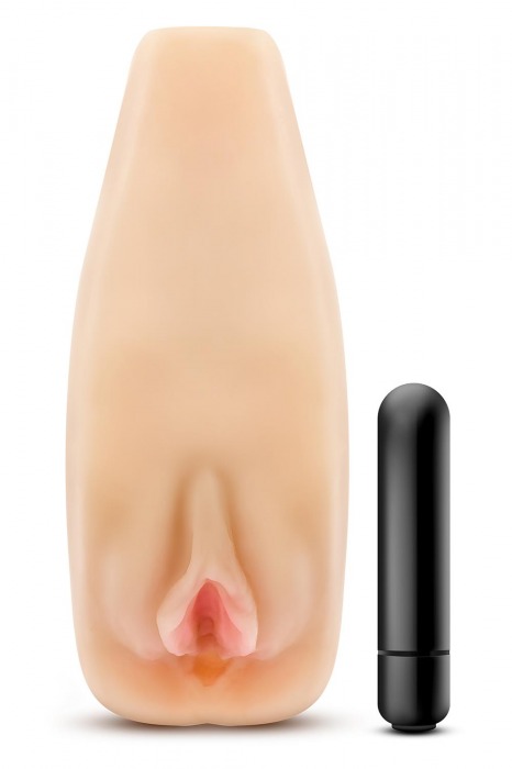 Мастурбатор-вагина с вибрацией Soft   Wet Natasha Realistic Beige Masturbator - Blush Novelties - в Ногинске купить с доставкой