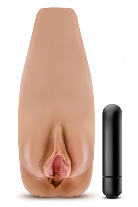 Маструбатор-вагина с вибрацией Soft   Wet Renata Realistic Tan Masturbator - Blush Novelties - в Ногинске купить с доставкой