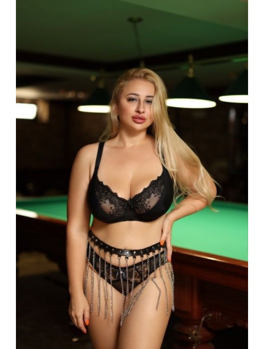 Черно-серебристая портупея-юбка plus size с цепочками - БДСМ Арсенал - купить с доставкой в Ногинске