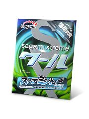 Презерватив Sagami Xtreme Mint с ароматом мяты - 1 шт. - Sagami - купить с доставкой в Ногинске