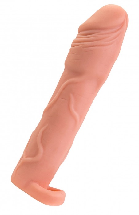 Телесная удлиняющая насадка с подхватом - 19 см. - ToyFa - в Ногинске купить с доставкой