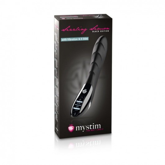 Вибратор с электростимуляцией Sizzling Simon Black Edition - 27 см. - MyStim - купить с доставкой в Ногинске