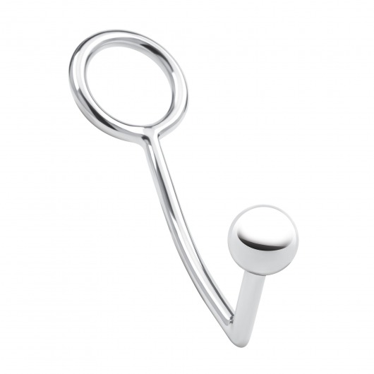Кольцо на пенис с анальным стимулятором Stainless Steel Anal Hook   Cock Ring - BlueLine - в Ногинске купить с доставкой