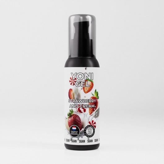 Лубрикант для орального секса SGAN со вкусом клубники со сливками - 100 мл. - SGAN - купить с доставкой в Ногинске