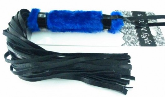 Нежная плеть с синим мехом BDSM Light - 43 см. - БДСМ Арсенал - купить с доставкой в Ногинске